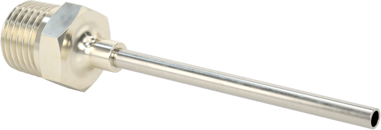 Yeniden Kullanılabilir Paslanmaz Çelik Şırınga İğnesi, 1/4 NPT Erkek Dişli ile, 10 Gauge