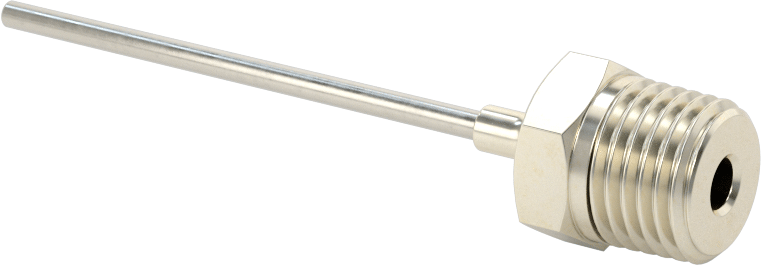 Yeniden Kullanılabilir Paslanmaz Çelik Şırınga İğnesi, 1/4 NPT Erkek Dişli ile, 13 Gauge