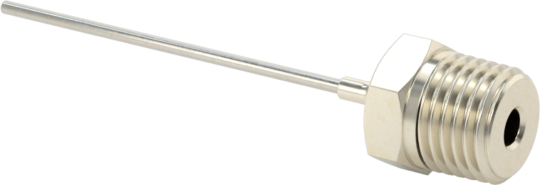 Yeniden Kullanılabilir Paslanmaz Çelik Şırınga İğnesi, 1/4 NPT Erkek Dişli ile, 16 Gauge