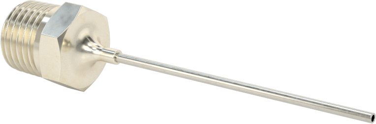 Yeniden Kullanılabilir Paslanmaz Çelik Şırınga İğnesi, 1/4 NPT Erkek Dişli ile, 16 Gauge