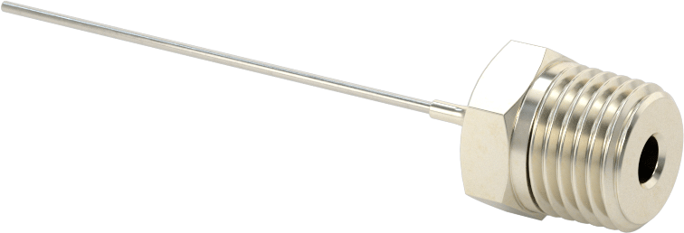 Yeniden Kullanılabilir Paslanmaz Çelik Şırınga İğnesi, 1/4 NPT Erkek Dişli ile, 19 Gauge
