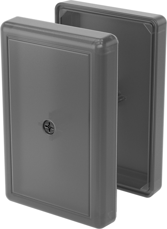 ABS Elektronik Muhafazası, 360 Derece Net Görüş, 1-3/8“ Genişlik x 2-1/8” Yükseklik x 9/16" Derinlik