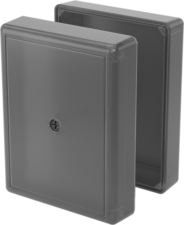ABS Elektronik Muhafazası, 360 Derece Net Görüş, 1-7/8“ Genişlik x 2-3/8” Yükseklik x 15/16" Derinlik