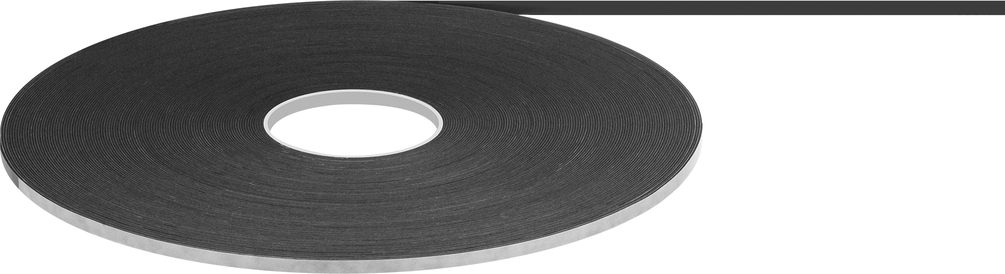Hafif Hizmet Tipi Köpük Montaj Bandı, Kauçuk Yapıştırıcı, 0,129" Kalınlık, 1/4" Genişlik, 54 Fit Uzunluk