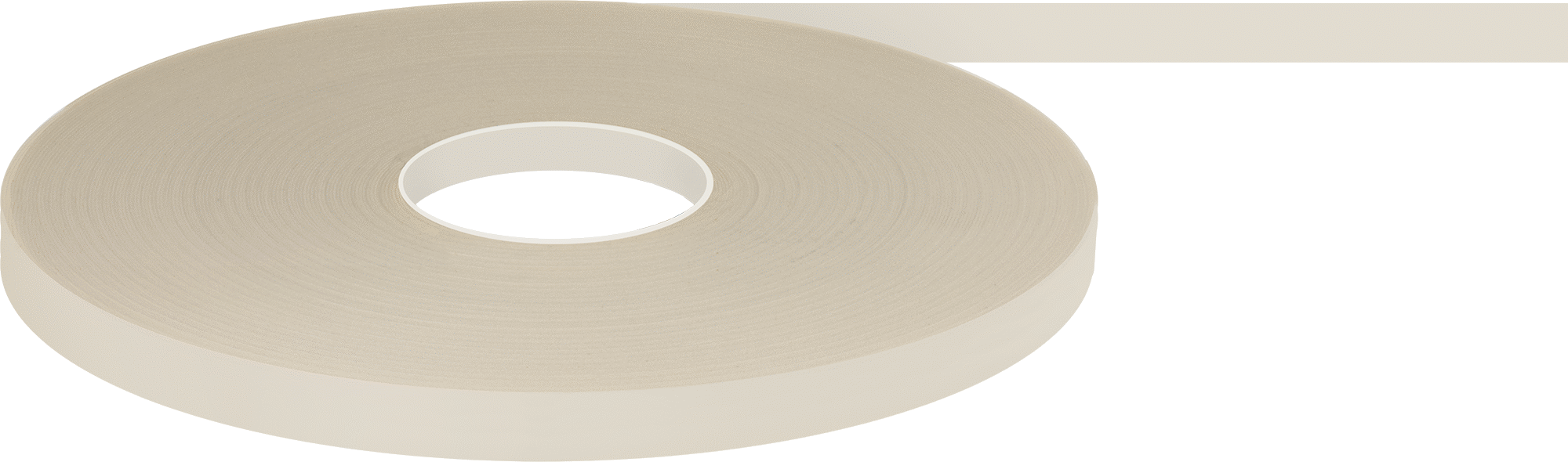 Hafif Hizmet Tipi Köpük Montaj Bandı, Kauçuk Yapıştırıcı, 0,129" Kalınlık, 1/2" Genişlik, 54 Fit Uzunluk, Beyaz