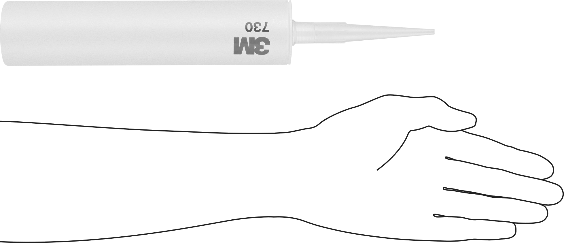 Hibrit Polimer Sızdırmazlık Maddesi, Optik Olarak Şeffaf, 3M Model 730 UV, 10.3 FL. oz