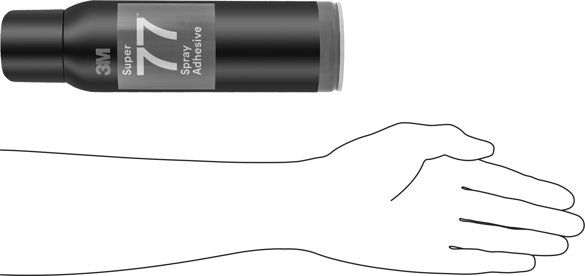 Sprey Yapıştırıcı, 3M 77, 13,44 oz. Teneke Kutu