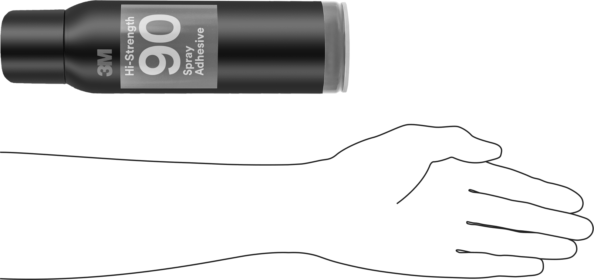 Sprey Yapıştırıcı, 3M 90, 12,23 oz. Kutu