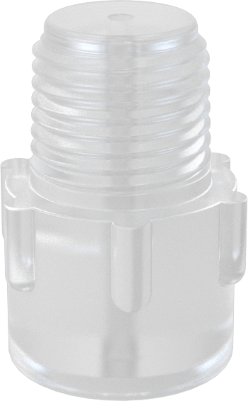 Katı Akışlı Püskürtme Memesi, PVDF Plastik, 1/8 NPT Erkek, 0.3 gpm @ 10 PSI
