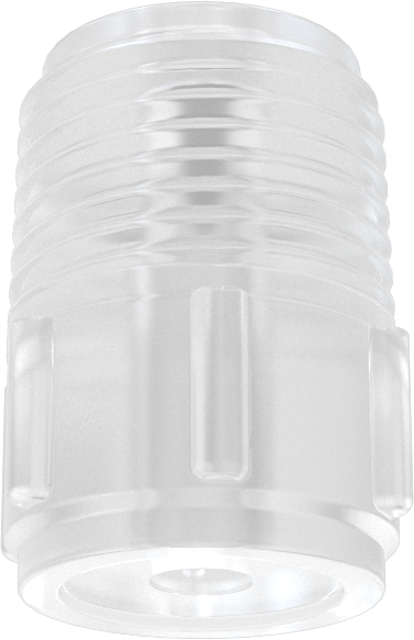 Katı Akışlı Püskürtme Memesi, PVDF Plastik, 3/8 NPT Erkek, 2.5 gpm @ 10 PSI