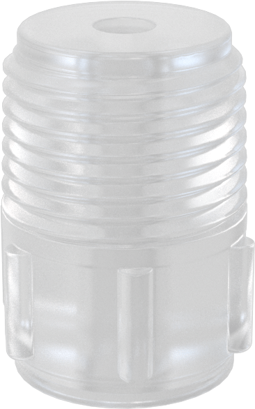 Katı Akışlı Püskürtme Memesi, PVDF Plastik, 3/8 NPT Erkek, 2.5 gpm @ 10 PSI