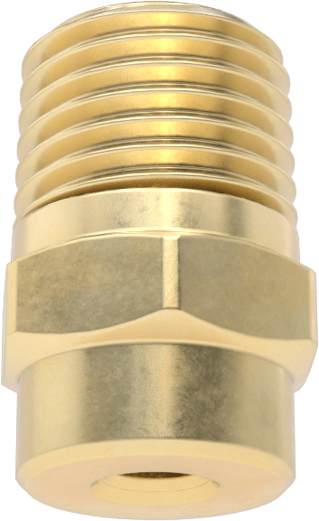 Katı Akışlı Püskürtme Memesi, Pirinç, 1/4 NPT Erkek, 10 PSI'da 2,4 gpm