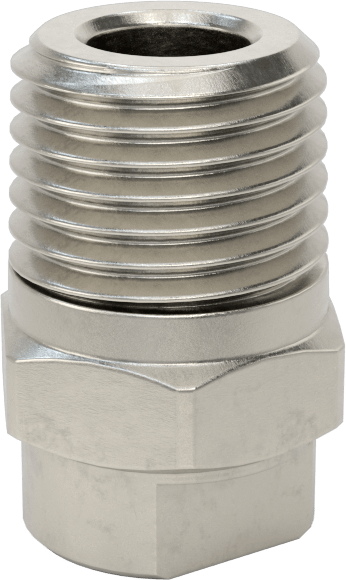 Katı Akışlı Püskürtme Memesi, 303 Paslanmaz Çelik, 1/4 NPT Erkek, 10 PSI'da 0,2 gpm