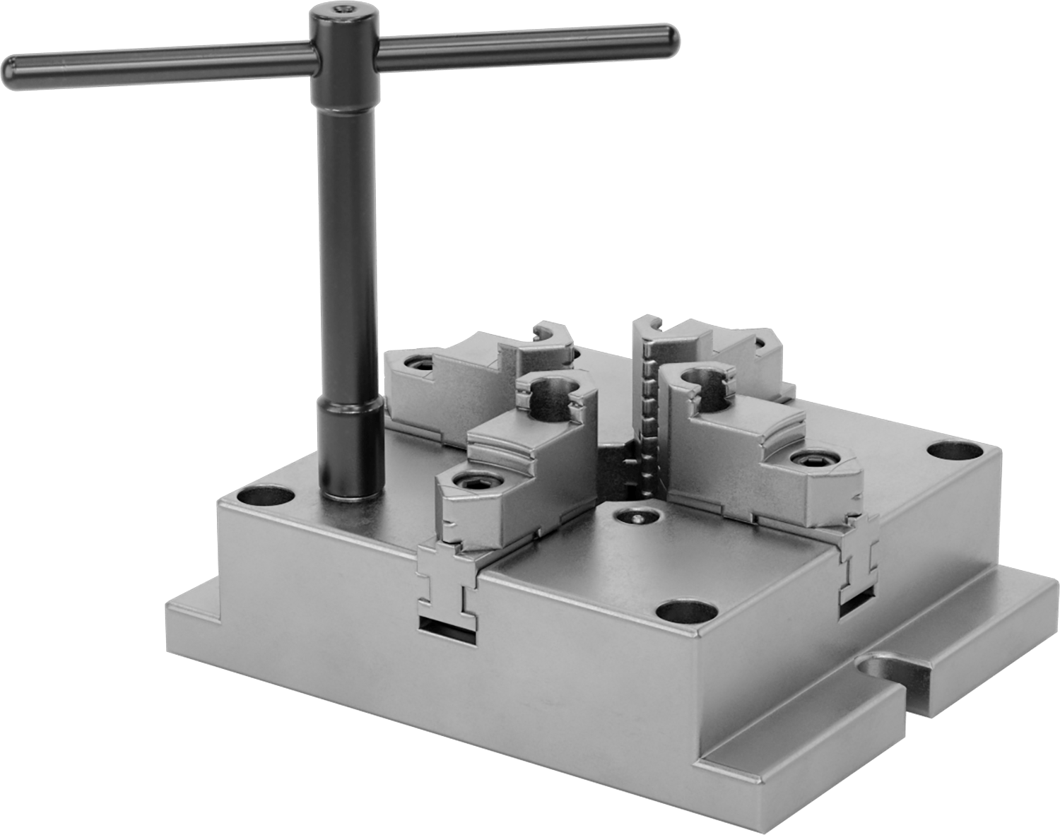 Sabit Sıkıştırma Çenesi Fikstürü, 4 Ters Çevrilebilir Çeneli, 10 mm ila 265 mm İş Parçası Dış Çapı için