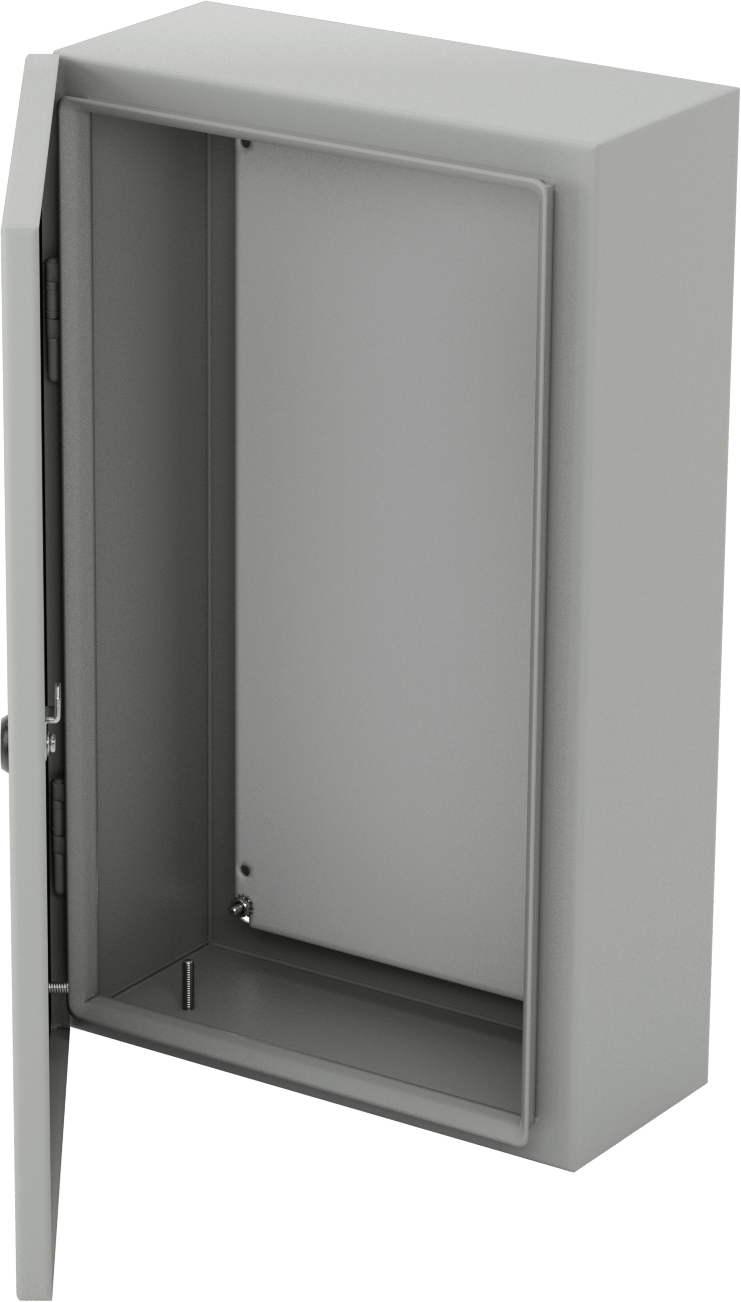 Kontrollü Erişimli Su Geçirmez Muhafaza, Toz Boyalı Çelik, 12 inç Genişlik x 20 inç Yükseklik x 6 inç Derinlik