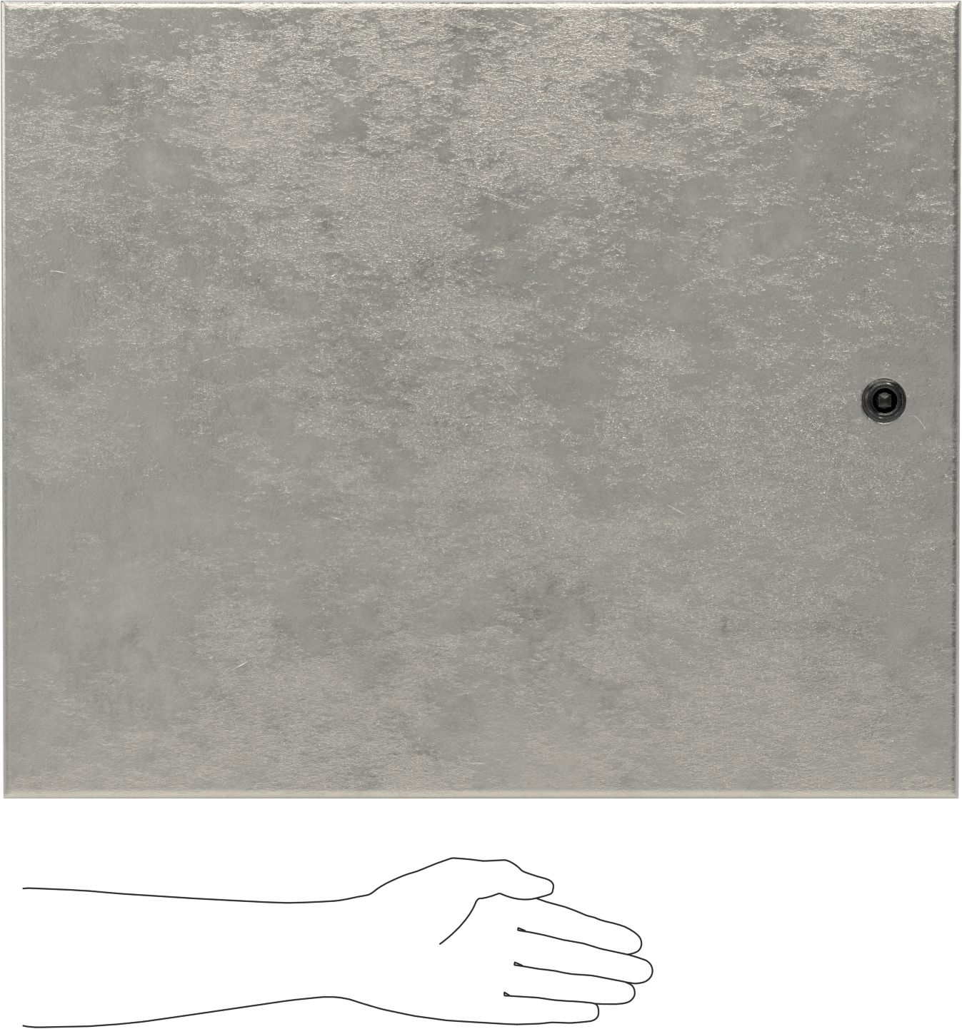 Kontrollü Erişimli Su Geçirmez Muhafaza, 304 Paslanmaz Çelik, 24“ Genişlik x 20” Yükseklik x 10" Derinlik