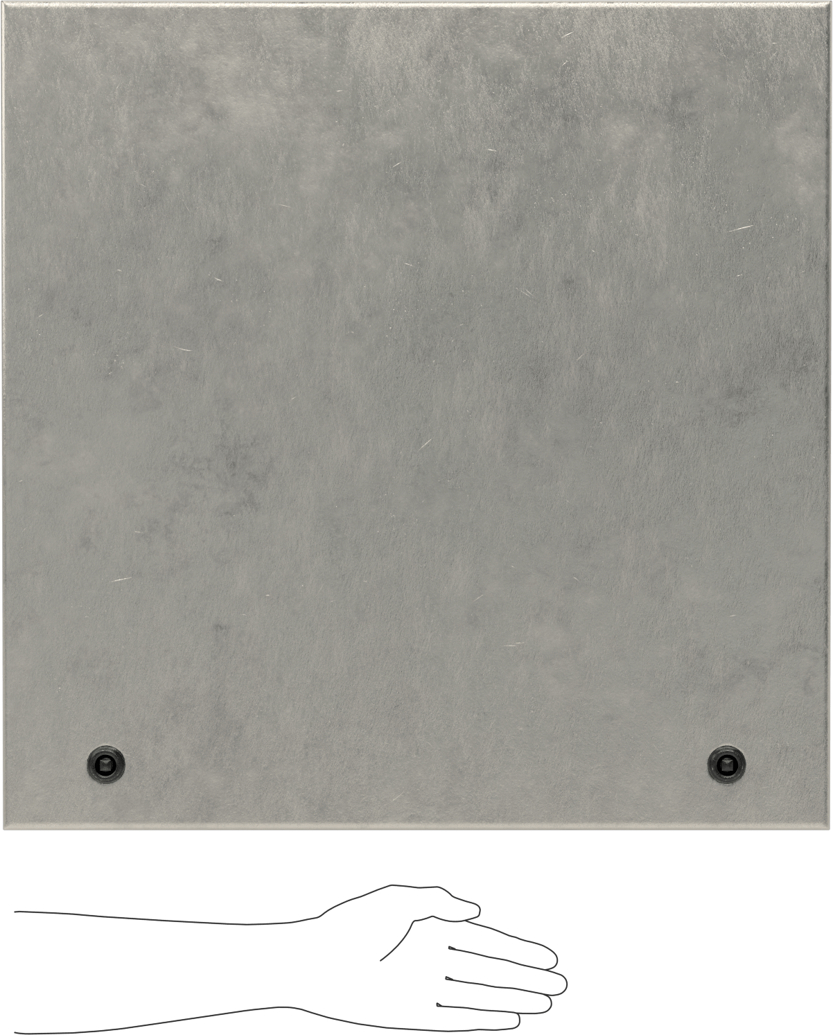 Kontrollü Erişimli Su Geçirmez Muhafaza, 304 Paslanmaz Çelik, 24“ Genişlik x 24” Yükseklik x 8" Derinlik