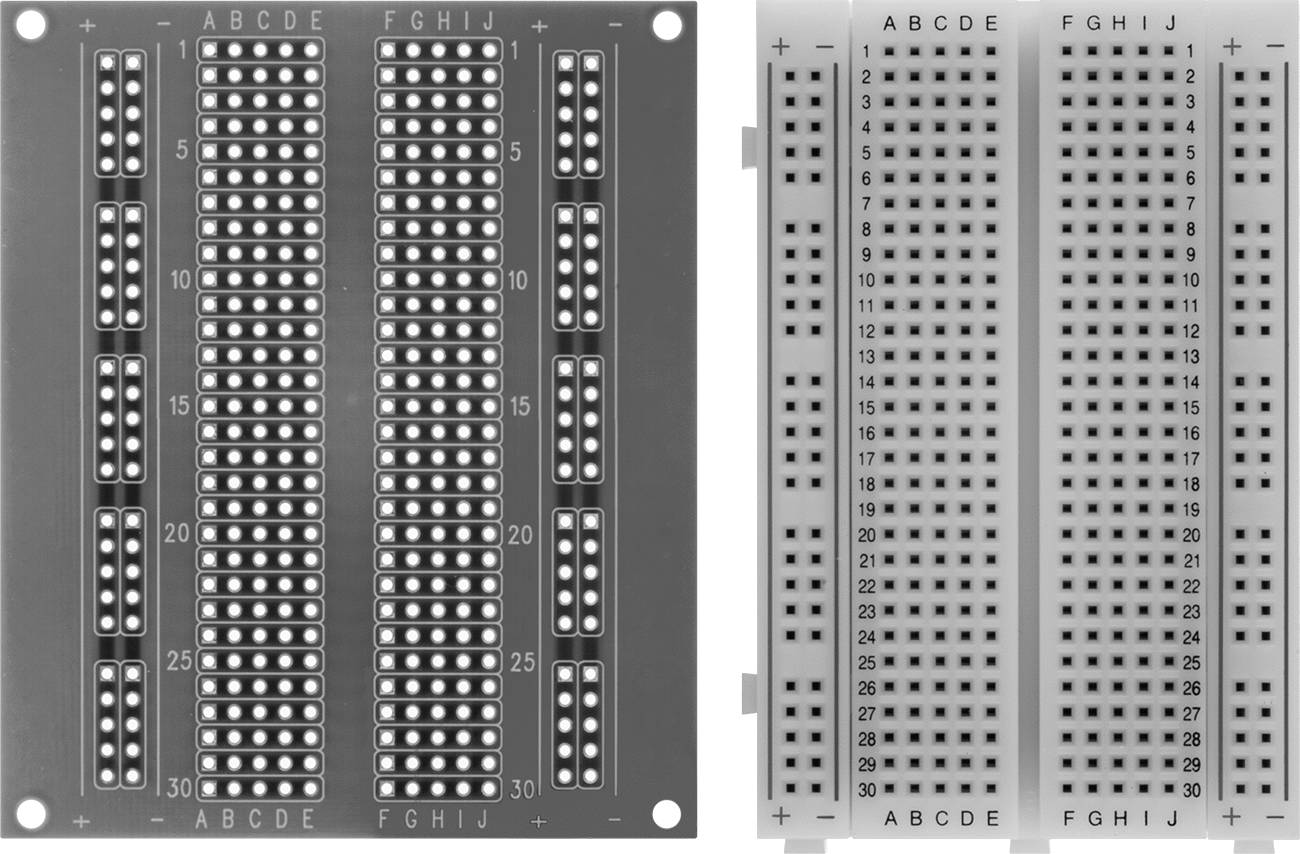 Kullanıma Hazır Devre Kartı Kiti, 3-5/16“ Uzunluk x 2-11/16” Genişlik, 400 Toplam Temas Noktası