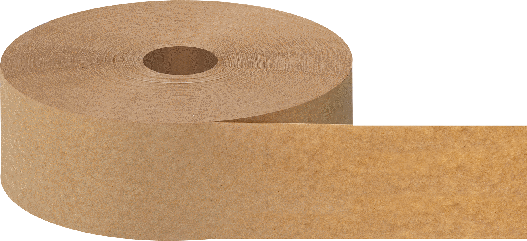 Su ile Etkinleşen Ambalaj Bandı, 2-1/2" Genişlik, 600 Fit Uzunluk, 0,006" Toplam Kalınlık