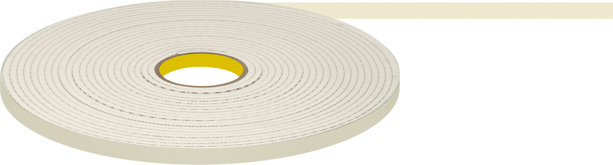 Poliüretan Köpük Montaj Bandı, Açık Hücre, 1/4" Kalınlık, 1/2" Genişlik, 54 Fit Uzunluk, Krem