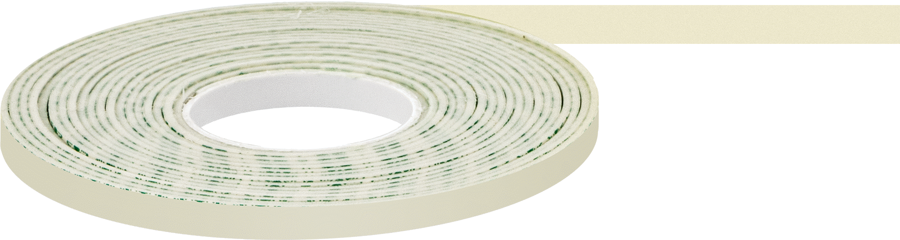 Poliüretan Köpük Montaj Bandı, Açık Hücre, 1/8" Kalınlık, 1/4" Genişlik, 15 Fit Uzunluk, Krem