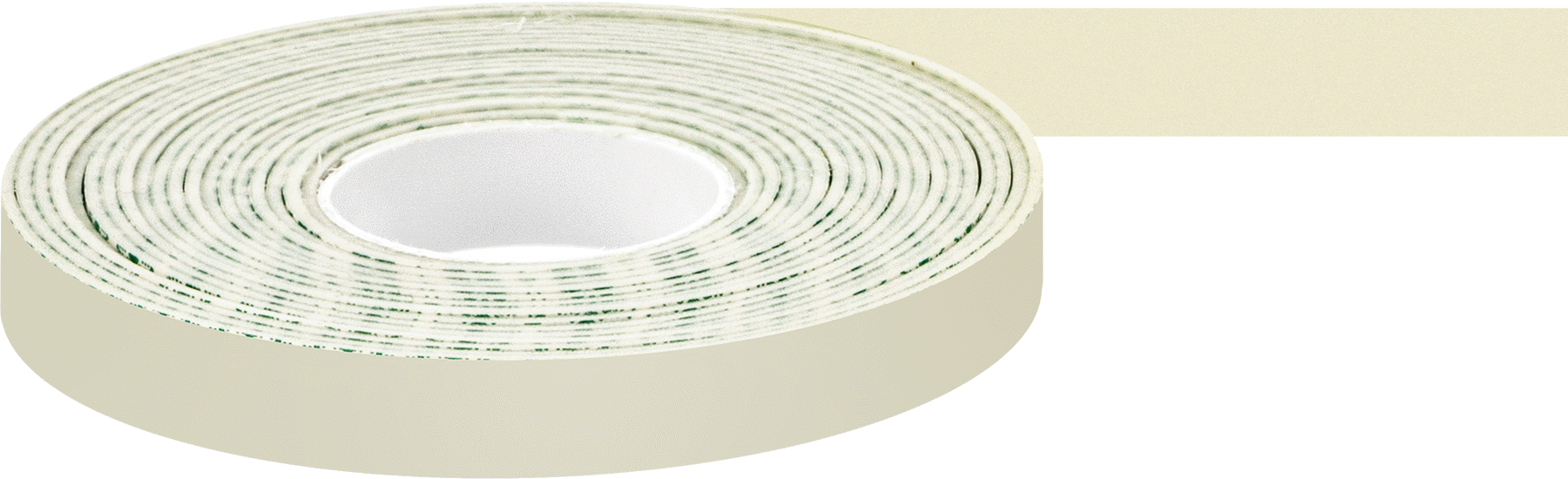 Poliüretan Köpük Montaj Bandı, Açık Hücre, 1/4" Kalınlık, 1/2" Genişlik, 15 Fit Uzunluk, Krem