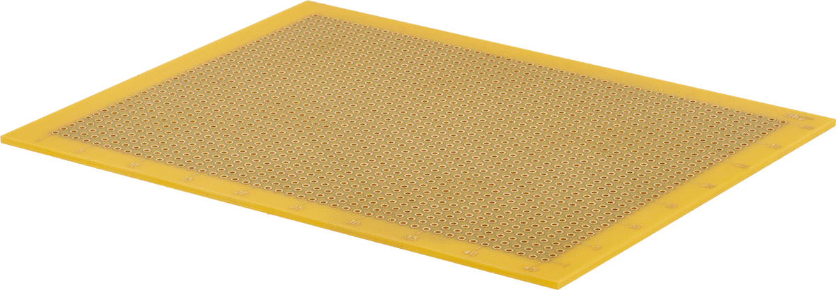 Kurşunsuz Kullanıma Hazır Devre Kartı, Numaralı delikler ile, 5“ Uzunluk x 4” Genişlik