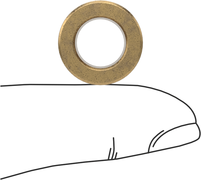 Mil. Spec. Yağ Dolgulu Flanşlı Kovanlı Rulman, 3/8" Mil Çapı, 1/2" Uzunluk, 5/8" Flanş Dış Çap