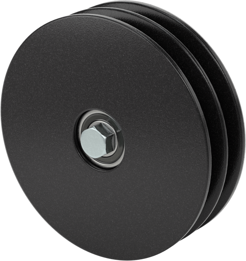 Idler Pulley for 5L, B and BX V-Belts, 2 Grooves, 6.3" OD, for 1/2" Shaft Diameter