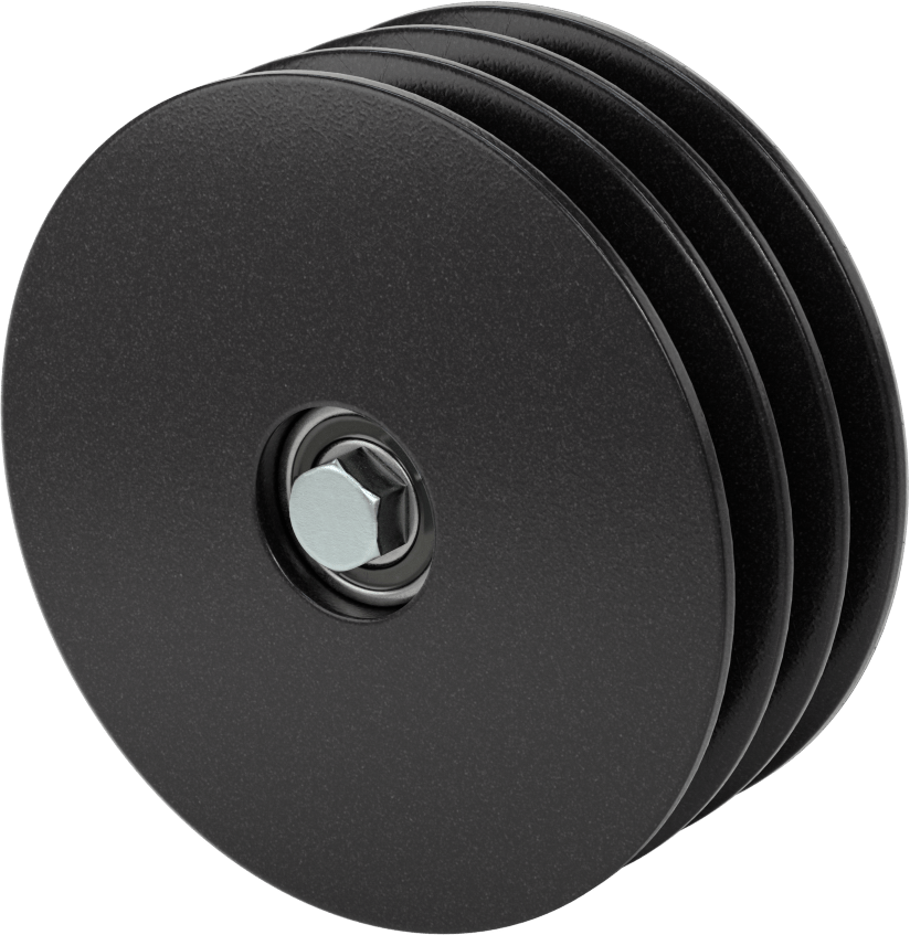 Idler Pulley for 5L, B and BX V-Belts, 3 Grooves, 6.3" OD, for 1/2" Shaft Diameter