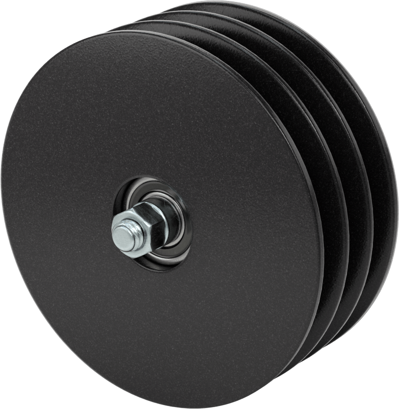 Idler Pulley for 5L, B and BX V-Belts, 3 Grooves, 6.3" OD, for 1/2" Shaft Diameter