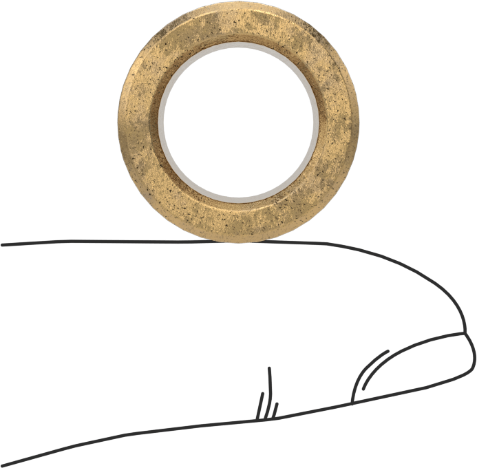 Mil. Spec. Yağ Emdirilmiş Kovanlı Rulman, 1/2" Mil Çapı için, 3/4" Muhafaza İç Çapı