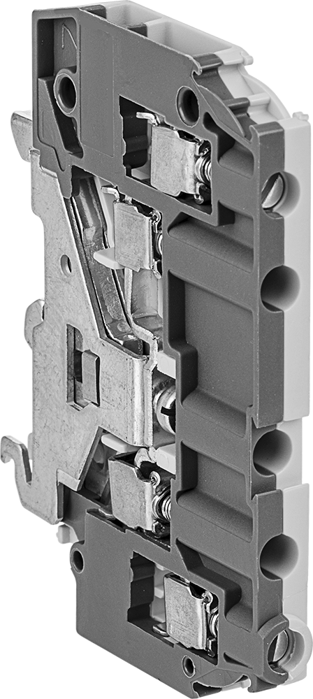 Modüler DIN-Ray Montajlı Terminal Bloğu, 1 Devre, 6 mm Genişlik, 63,5 mm Yükseklik, Yeşil/Sarı