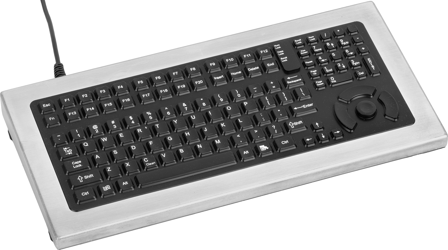 Dayanıklı Klavye, Sayısal Tuş Takımı ve İşaret Çubuğu ile, USB Bağlantısı, 16-1/4" Genişlik