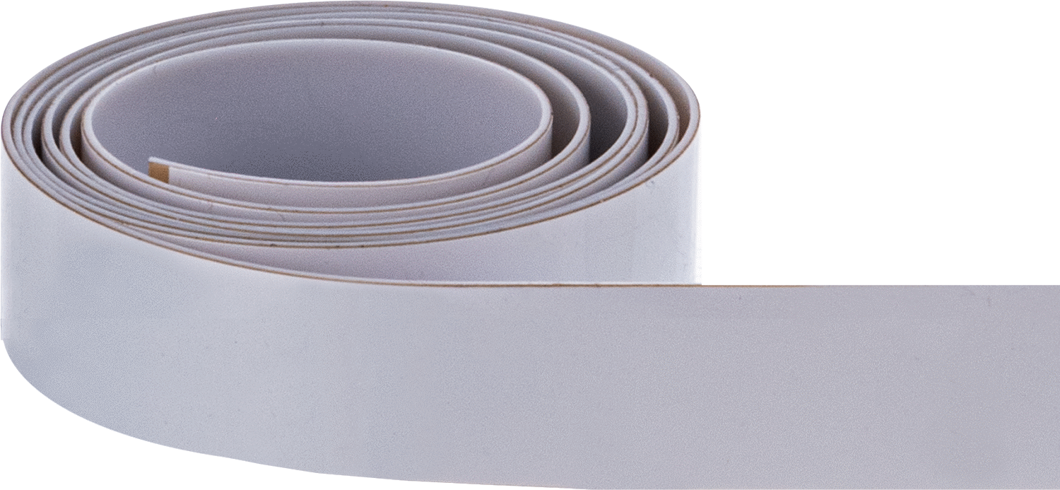 Teflon® PTFE'den Üretilmiş Düşük Sürtünmeli Bant, Ağır Hizmet Tipi, Silikon, 1/2" Genişlik, 3 Fit Uzunluk, 0,032" Toplam Kalınlık