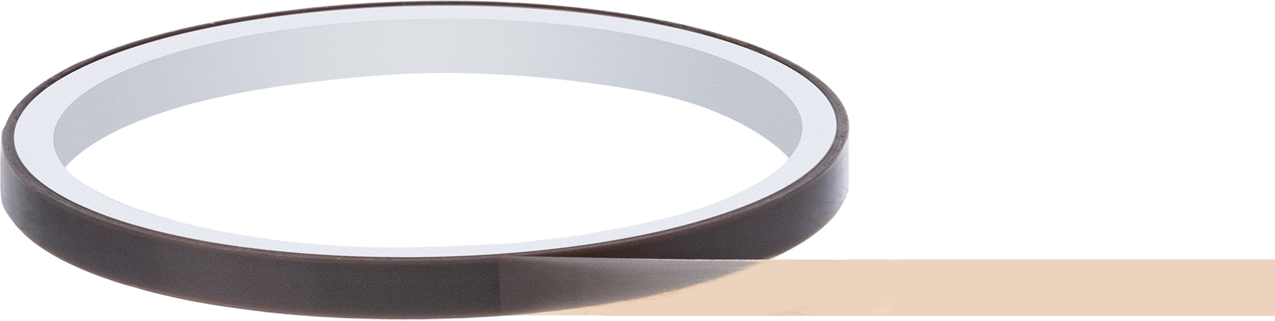 Teflon® PTFE'den Üretilmiş Düşük Sürtünmeli Bant, 0,004 inç Kalınlık, 1/4" Genişlik, 15 Fit Uzunluk