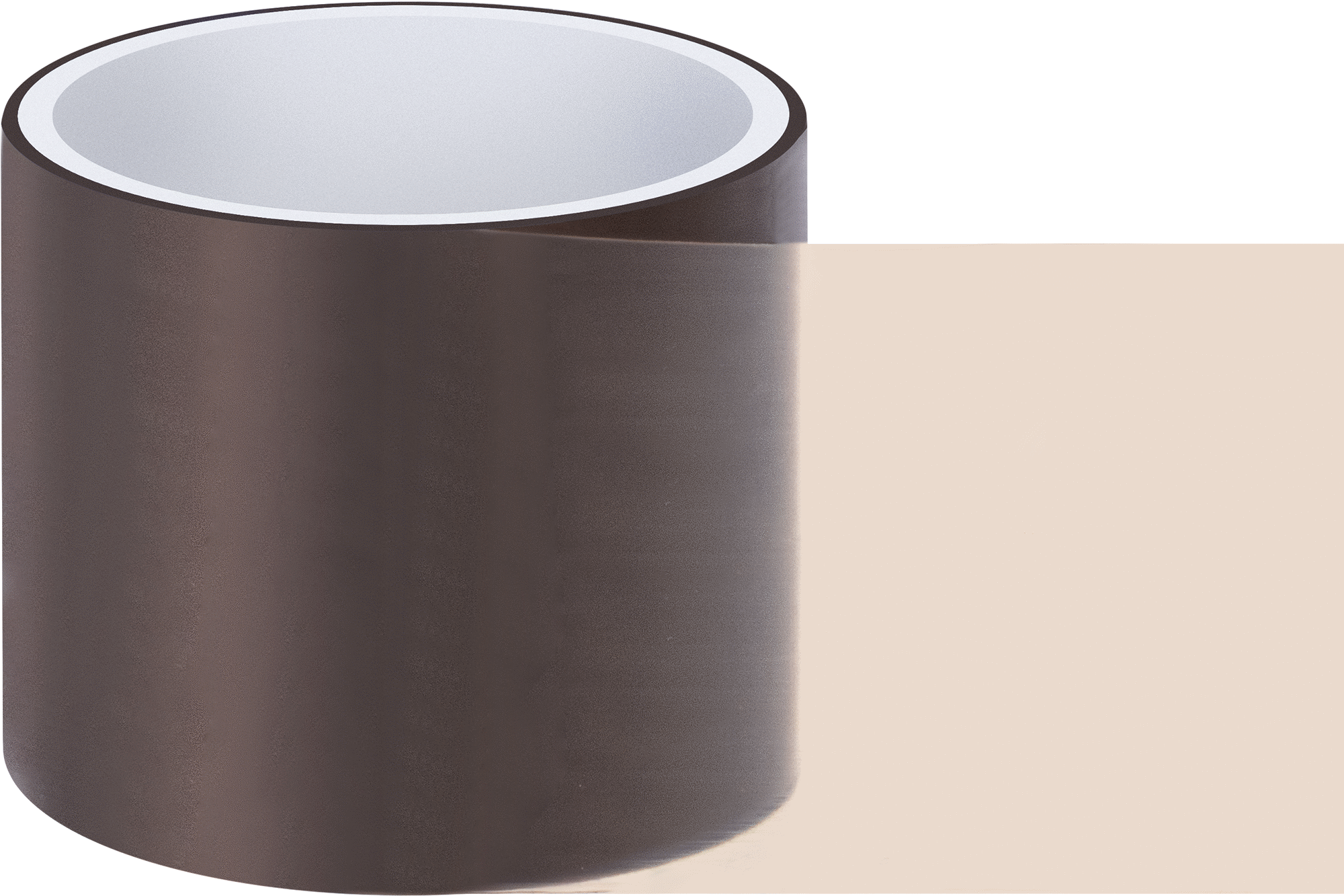 Teflon® PTFE'den Üretilmiş Düşük Sürtünmeli Bant, 0,004 inç Kalınlık, 3" Genişlik, 15 Fit Uzunluk