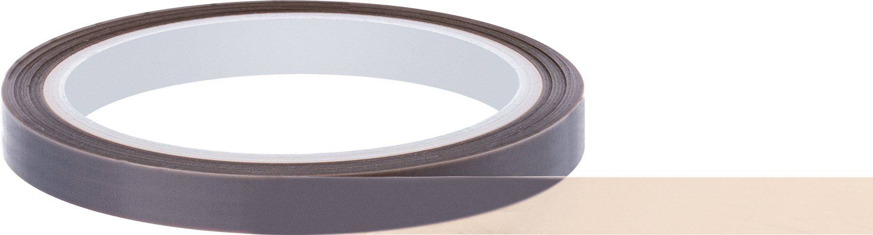 Teflon® PTFE'den Üretilmiş Düşük Sürtünmeli Bant, 0,012" Kalınlık, 1/2" Genişlik, 54 Fit Uzunluk