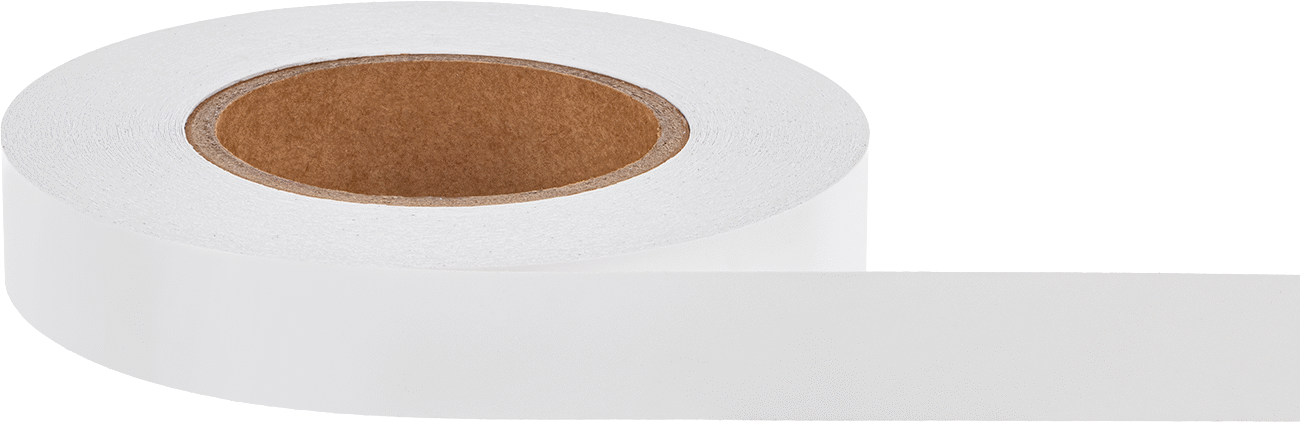 Teflon® FEP ile Üretilmiş Düşük Sürtünmeli Bant, Beyaz FEP Plastikten Üretilmiştir, 1" Genişlik, 108 Fit Uzunluk