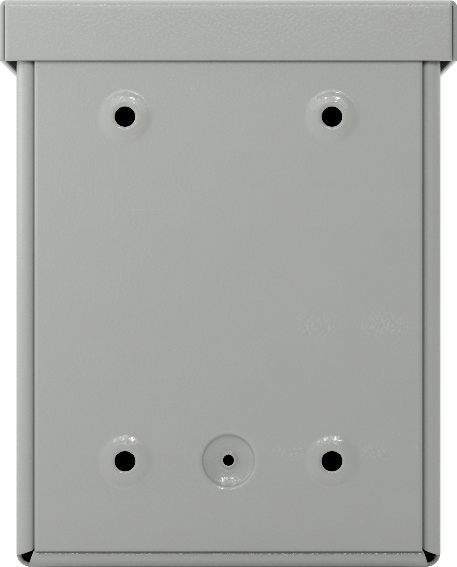 Dikey Montajlı Hava Koşullarına Dayanıklı Çelik Muhafaza, Çıkarılabilir Kapaklı, 6-1/2“ Genişlik x 8-1/2” Yükseklik x 6-1/2" Derinlik