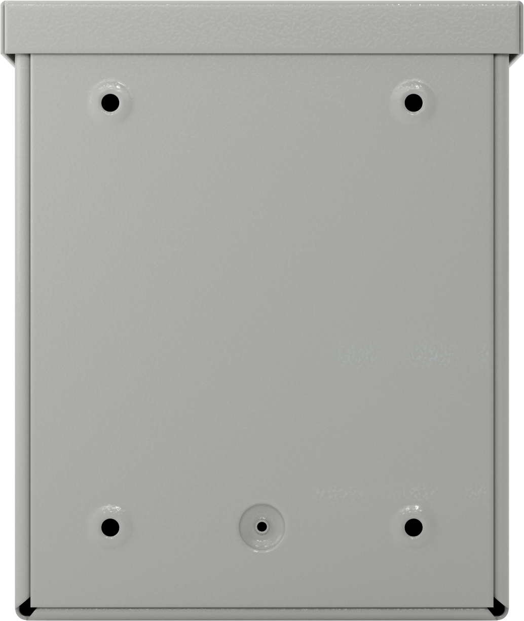 Dikey Montajlı Hava Koşullarına Dayanıklı Çelik Muhafaza, Çıkarılabilir Kapaklı, 8-1/2“ Genişlik x 10” Yükseklik x 6-1/2" Derinlik