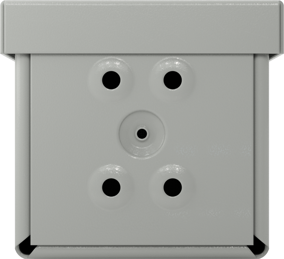 Dikey Montajlı Hava Koşullarına Dayanıklı Çelik Muhafaza, Çıkarılabilir Kapaklı, 4-1/2“ Genişlik x 4-1/4” Yükseklik x 4-1/4" Derinlik