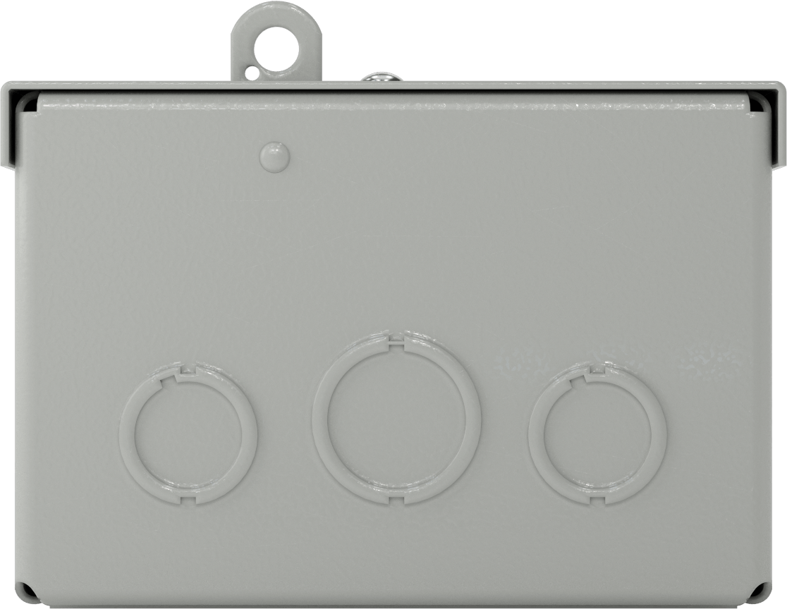 Dikey Montajlı Hava Koşullarına Dayanıklı Çelik Muhafaza, Çıkarılabilir Kapaklı, 6-1/2“ Genişlik x 8-1/2” Yükseklik x 4-1/4" Derinlik