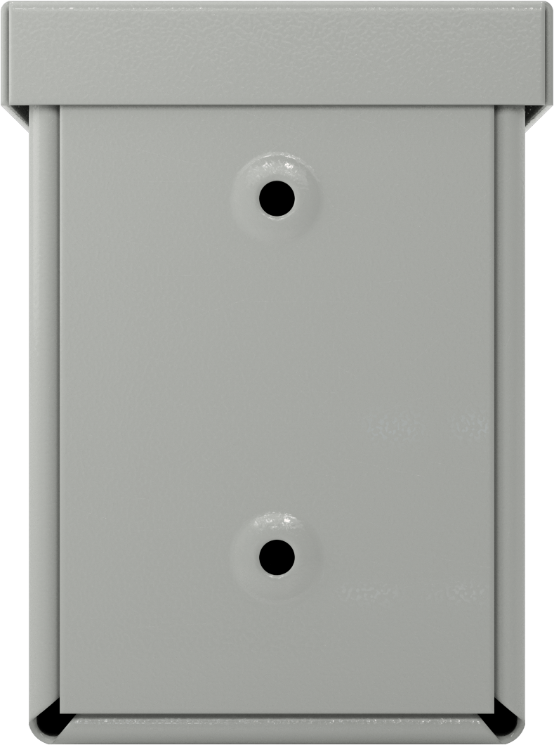 Dikey Montajlı Hava Koşullarına Dayanıklı Çelik Muhafaza, Çıkarılabilir Kapaklı, 4-1/2“ Genişlik x 6-1/2” Yükseklik x 4-1/4" Derinlik
