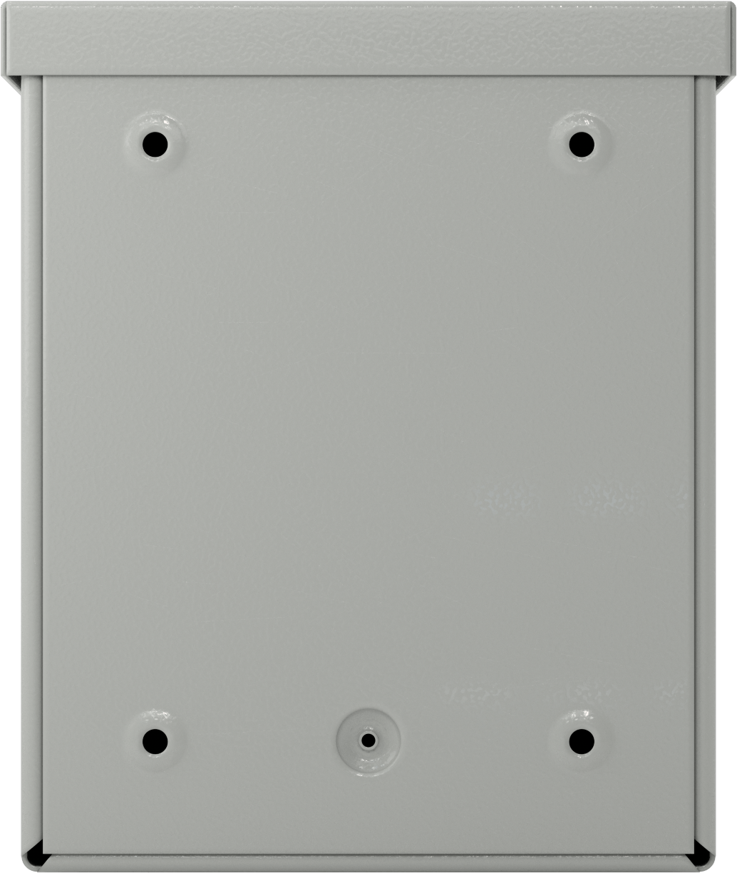 Dikey Montajlı Hava Koşullarına Dayanıklı Çelik Muhafaza, Çıkarılabilir Kapaklı, 8-1/2“ Genişlik x 10” Yükseklik x 4-1/4" Derinlik