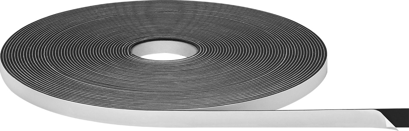 Hava Koşullarına Dayanıklı Köpük Montaj Bandı, 1/8" Toplam Kalınlık, 3/4" Genişlik, 108 Fit Uzunluk, Siyah