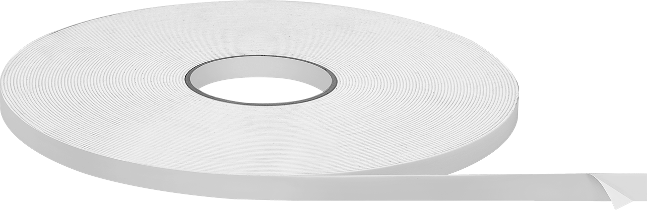 Hava Koşullarına Dayanıklı Köpük Montaj Bandı, 0,031" Toplam Kalınlık, 1/2" Genişlik, 216 Fit Uzunluk