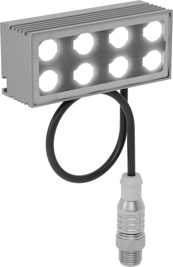 Kompakt Makine Görüşü Çubuk Işığı, Kırmızı LED, 3-1/8“ Uzunluk x 1-3/8” Genişlik x 1" Toplam Yükseklik
