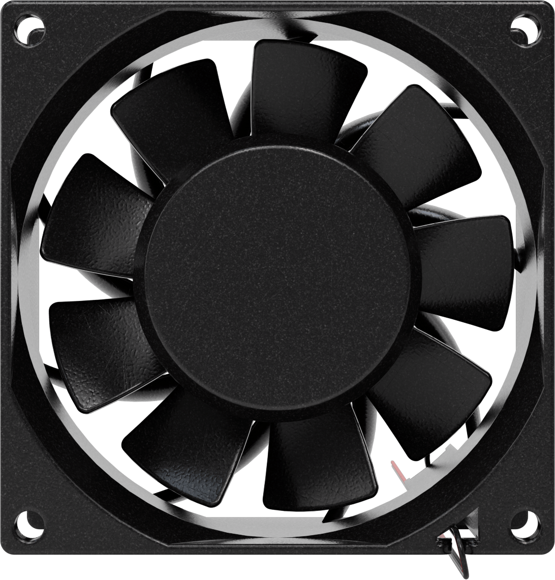 Yıkama DC Ekipmanı-Soğutma Fanı, Yüksek Basınç, 12V DC, 80 mm Yükseklik x 80 mm Genişlik x 38 mm Derinlik