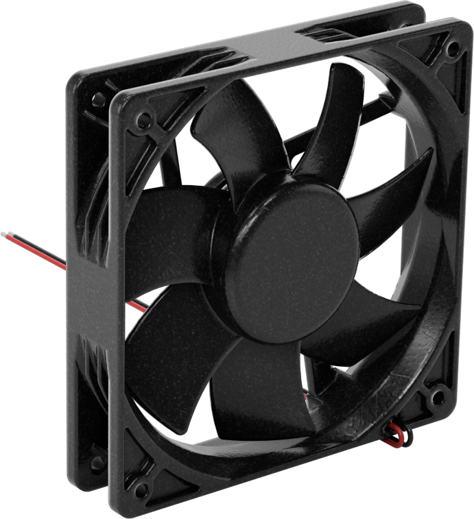Yıkama DC Ekipmanı-Soğutma Fanı, Yüksek Basınç, 12V DC, 120 mm Yükseklik x 120 mm Genişlik x 25 mm Derinlik